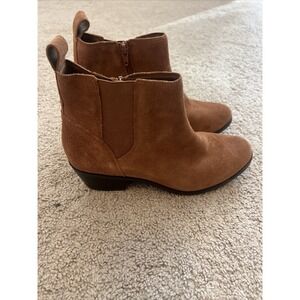 Vionic Women's Water-Repellent Suede Ankle‎ Boots Roseland Toffee Size 9 US